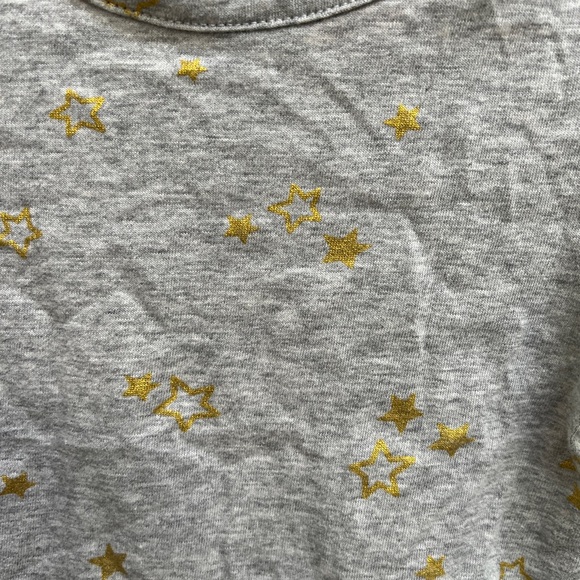 NWOT Okie Dokie 24M Gray and Gold Star Long Sleeve Shirt Blouse - Picture 4 of 4